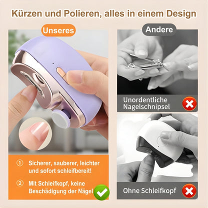 2-in-1 elektrischer Nagelknipser & Nageltrimmer