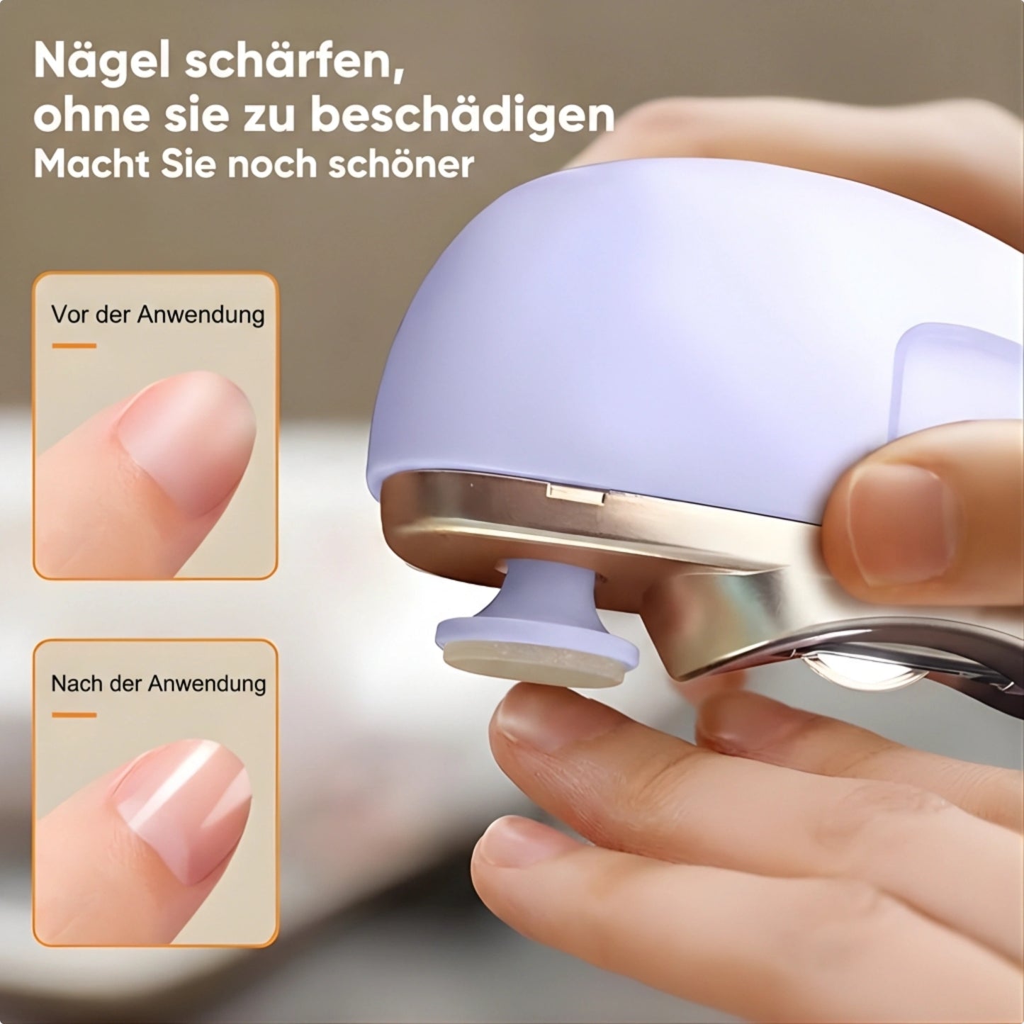 2-in-1 elektrischer Nagelknipser & Nageltrimmer