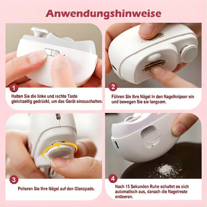 2-in-1 elektrischer Nagelknipser & Nageltrimmer